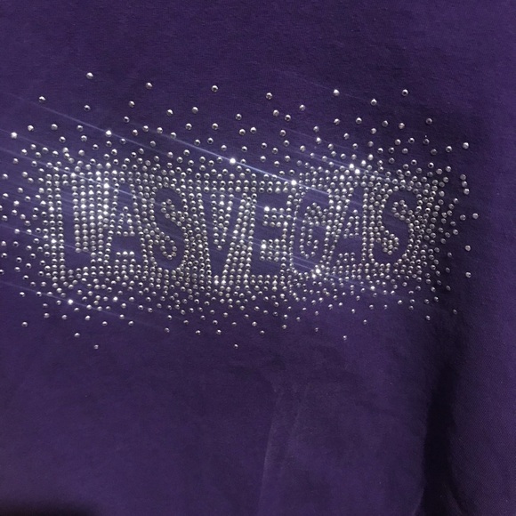 Purple embroidered short sleeve t-shirt size 10 /12 - Picture 4 of 4